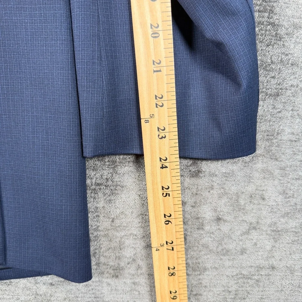 Jos A Bank TravelTech Blazer Men's 44R Blue Slim Fit Wool Mositure Wicking